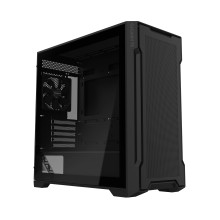 Компьютерный корпус, Gigabyte, C102 GLASS (GB-C102G) 4719331554835, Micro ATX / Mini ITX, 2*USB3.0, HD-Audio+Mic, 2*Кулер 12см, H450*W210*D450 мм, Без Б/П, Чёрный