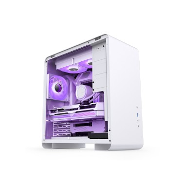 Компьютерный корпус, Jonsbo, U4 Pro MESH White, Mid-Tower, ATX/MATX/ITX, Midi-Tower, 1*USB 3.2 Type-C, 1*USB Type-3.0, Audio+Mic, Высота процессорного кулера до 160 мм, Длина VGA до 330 мм, 1*3.5/2*2.5, Сталь, Сетка, 205*395*426, Без Б/П, Белый