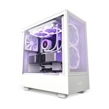 Компьютерный корпус, NZXT, H5 Flow, CC-H51FW-01, Mid-Tower, ATX/M-ATX/M-ITX, USB 3.2 Type-A *1, USB 3.2 Type-C *1, Audio+Mic *1, 1*120мм F Series Quiet fan (сзади), 1*120мм F Series Quiet fan (снизу), Высота процессорного кулера 165мм, Длина VGA 365мм, 1+