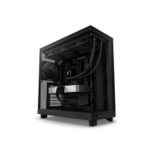 Компьютерный корпус, NZXT, H6 Flow, CC-H61FB-01, Mid-Tower, ATX/M-ATX/M-ITX, USB 3.2 Type-A *1, USB 3.2 Type-C *1, Audio+Mic *1, 3*120мм F120Q fan (Передняя-правая), Высота процессорного кулера 163мм, Длина VGA 365мм, 2*2,5/1*3,5, Сталь/Темное закаленное 