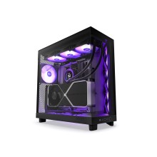 Компьютерный корпус, NZXT, H6 Flow RGB, CC-H61FB-R1, Mid-Tower, ATX/M-ATX/M-ITX, USB 3.2 Type-A *2, USB 3.2 Type-C *1, Audio=Mic *1, 3*120мм F120 RGB fan (передняя правая), Высота процессорного кулера 163мм, Длина VGA 365мм, 2*2,5/1*3,5, Сталь/ Темное зак