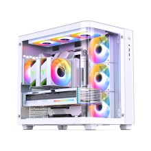 Компьютерный корпус, Jonsbo, TK-3, TK-3 White, Mid-Tower, ITX/M-ATX/ATX, USB 3.0 Type-C*1/USB 3.0 *2/Audio+Mic*1, Высота процессорного куллера 165мм, Длина VGA до 420мм, 2*3,5