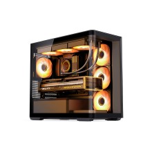 Компьютерный корпус, Jonsbo, D300, D300 Black, Mid-Tower, ITX/M-ATX, USB 3.2 Type-C*1/USB3.0*2/Audio+Mic*1, Высота процессорного куллера 180мм, Длина VGA до 430мм, 2*2,5