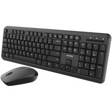 CANYON SET-W20 EN/RU Keyboard+Mouse Velvet Wireless Black