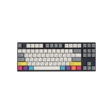 Клавиатура, Varmilo, CMYK VPT87, A71A024D3A5A06A007, Cherry Mx Brown, 87 клавиш, Механическая, Подсветка - RGB, Hot-Swap - Да, Проводная/Bluetooth/2.4G, Type-C, 420*206*63мм, Анг/Рус, Черная