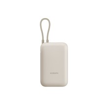 Портативный внешний аккумулятор, Xiaomi, Power Bank 10000mAh (Integrated Cable) Tan, P15ZM, 105,2 x 26,9 x 65,2 мм, Мощность аккумулятора 37 Втч 3,7 В 10000 мАч, Вход USB-C /USB-C кабель, Выход USB-A / USB-C /USB-C кабель, Бежевый