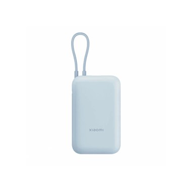 Портативный внешний аккумулятор, Xiaomi, Power Bank 10000mAh (Integrated Cable) Ice Blue GL, P15ZM/BHR9073GL, 105,2 x 26,9 x 65,2 мм, Мощность аккумулятора 37 Втч 3,7 В 10000 мАч, Вход USB-C /USB-C кабель, Выход USB-A / USB-C /USB-C кабель, Голубой