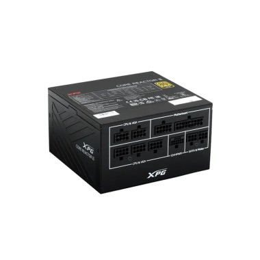 Блок питания, XPG, Core Reactor II, COREREACTORII750G-BKCEU, 750W, ATX, 80 Plus Gold, 20+4 pin, 2*4+4 pin, 8*Sata, 4*Molex, 6*PCI-E 6+2 pin, 12VHPWR 12+4pin, Modular, Вентилятор 12 см, Чёрный