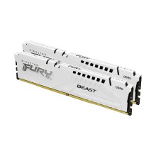 Комплект модулей памяти, Kingston, FURY Beast White XMP KF552C40BWK2-32 (Kit 2x16GB), DDR5, 32GB, CL40, DIMM <PC4-41600/5200MHz>, Белый