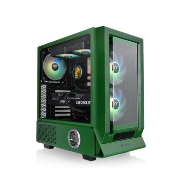 Компьютерный корпус, Thermaltake, Ceres 350 MX Racing Green, CA-1Z3-00MCWN-00, Mid Tower, ATX/M-ATX/M-ITX/E-ATX, USB 3.2 Type-C*1, USB 3.0*2, HD Audio+Mic, 2*140мм CT140 ARGB вентилятор, 1*140мм CT140 вентилятор, Высота процессорного куллера до 185 мм, Дл