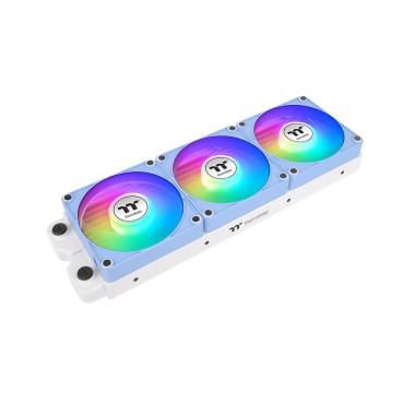 Кулер для компьютерного корпуса, Thermaltake, CT140 ARGB Sync PC Cooling Fan Hydrangea Blue (3 pack), CL-F199-PL14BU-A, ARGB 140мм вентилятор, 500 - 1800 об/мин, 32.8 dB(A), 94.95 CFM, 4pin PWM/3pin ARGB, 140*140*25 мм, Голубой