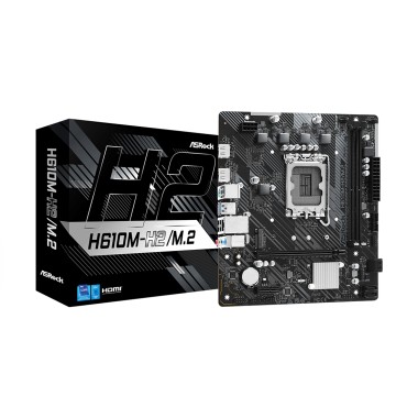 Материнская плата, ASRock, H610M-H2/M.2 (4710483946929), LGA1700, iH610, 2xDDR4 3200, 4xSATA3, 1xM.2 (PCI-E 3.0x4), 2xHDMI, 1xPCI-Ex16, 1xPCI-Ex1, mATX