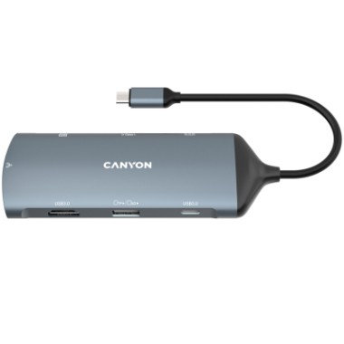 CANYON hub DS-15 8in1 4k USB-C Dark Grey